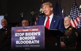 Former President Trump Holds A Campaign Rally In Grand Rapids