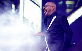 Pitbull performing live at 2024 WNBA All Star Game 