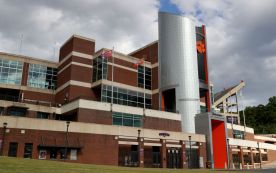 A view outside Clemson Memorial Stadium on the campus of 
